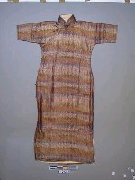 藏品(織錦花短袖旗袍)的圖片